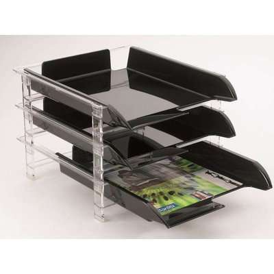 Bantex B9414 Vision Letter Trays (3-Tier)(Black)