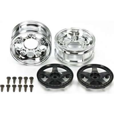 Tamiya Two-Piece 5-Spoke Black Wheels (2)
