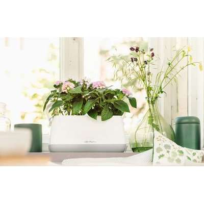 Lechuza Yula Plant Bag (White / Grey)