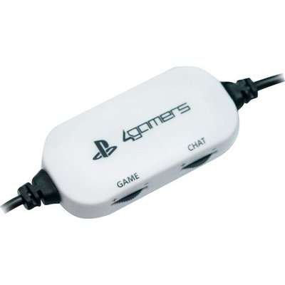 4Gamers Wired Stereo Dual Format Gaming Headset for PS4 and PS Vita (White)