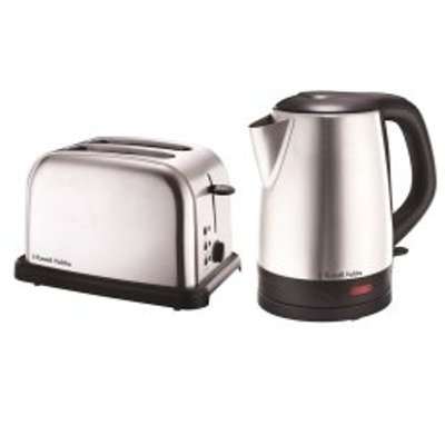 Russell Hobbs Toaster & Kettle Combo Breakfast Pack (Silver)