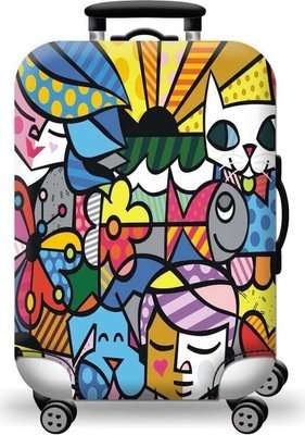 Small Suitcase Cover - Funky Art (48 x 39 x 23 cm)