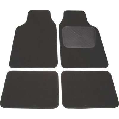 MOTOquip Shape Carpet Mat Set (4 Piece) (Black)