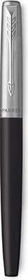 Parker Jotter Fountain Pen - Medium Nib, Blue Ink (Bond Street Black with Chrome Trim) - in Gift Box