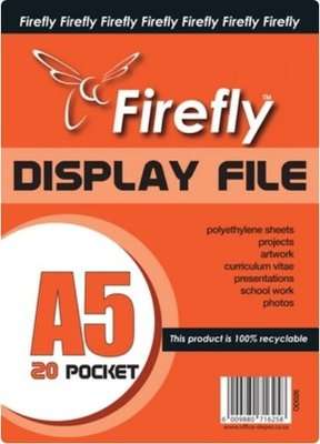 Firefly Pocket File A5 Display Book (20 Page)