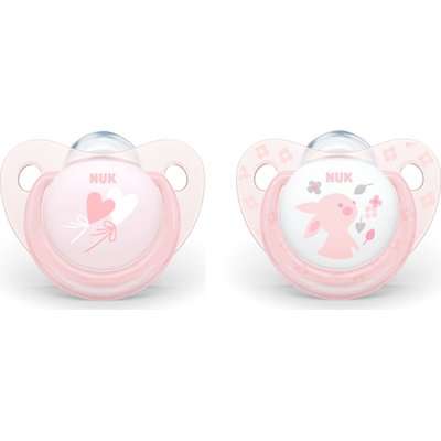 NUK Trendline Soother with Box (Size 1 | Baby Rose | Heart Rabbit)