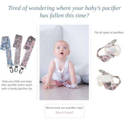 Baby Sense Dummy Clip (Pink)