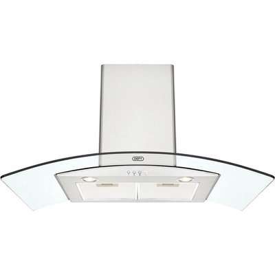 Defy Premium 900C Curved Glass Chimney Extractor (Stainless Steel)