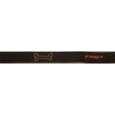 Rogz Fancy Dress Beach Bum Dog Collar - Large 20mm (Bronze Bone Design)