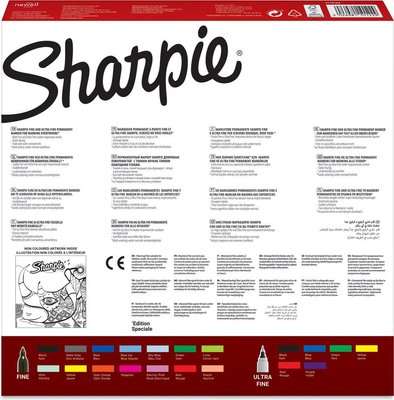 Sharpie Rhino Permanent Markers Assorted - Fine (Box of 20)