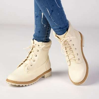 Madison Hunter Combat-style Boot (Bone)(6)