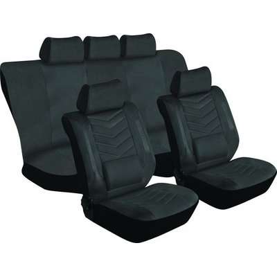 Stingray Grandeur Full Car Seat Cover Set (11 Piece) (Black)