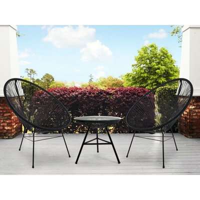 Fine Living Rope Coffee Table (Black)