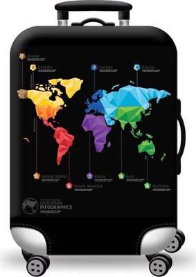 Small Suitcase Cover - Atlas (48 x 39 x 23 cm)