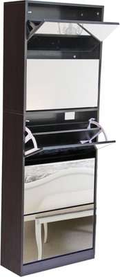 Fine Living -  3+2 Tier Mirror Shoe Cabinet (Wenge)