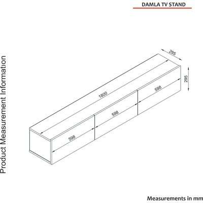 Armoire Damla Floating TV Stand (White)