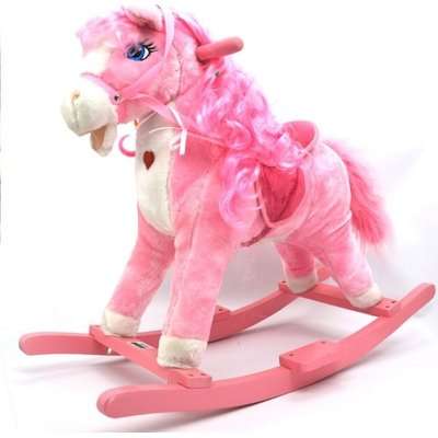 Pink Rocking Horse with Sound And Wagging Tail