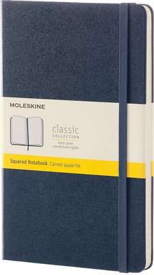 Moleskine Sapphire Blue Large Squared Notebook Hard (Paperback)