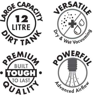 Bennett Read Tough Vacuum Cleaner (12L)