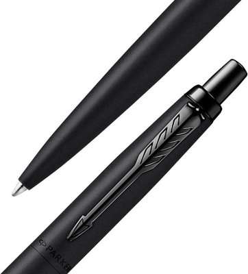 Parker Jotter XL Ballpoint Pen - Medium Nib, Blue Ink (Monochrome Black with Black Trim)(Giftbox)