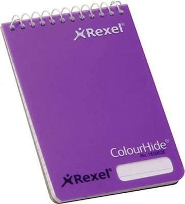 Rexel Colourhide Feint Ruled Pocket Notebook (60gsm)(96 Pages)(Purple)