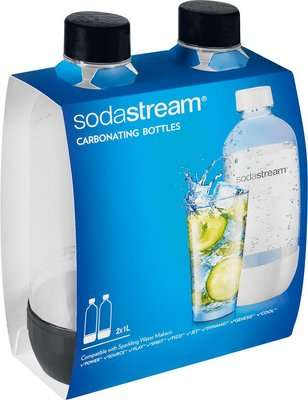 Sodastream Bottle Classic 1L Twin Pack (Grey)