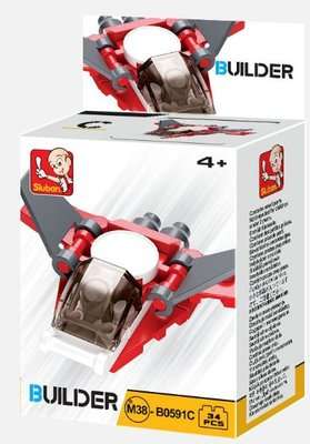 Sluban Builder - Red Jet (18 Piece)