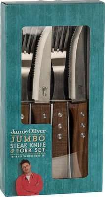 Jamie Oliver Jumbo Steak Knife & Fork Set (8 Piece)