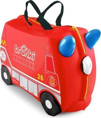 Trunki Kids' Ride-On Suitcase (Frank The Fire Engine)