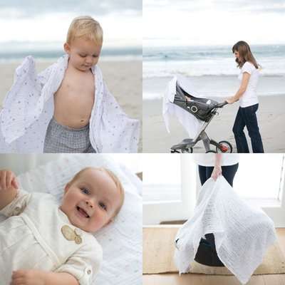 Snuggletime Breathable Cotton Muslin Receiver (Supplied Colour May Vary)