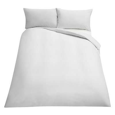 Horrockses Polycotton Duvet Cover Set (King) (White)