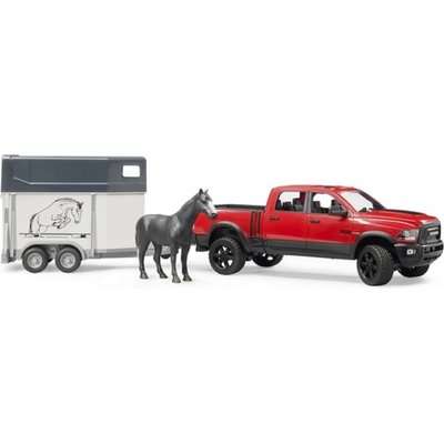 Bruder RAM 2500 Power Wagon with 1 horse and horse trailer (1:16)