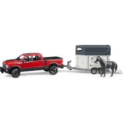 Bruder RAM 2500 Power Wagon with 1 horse and horse trailer (1:16)