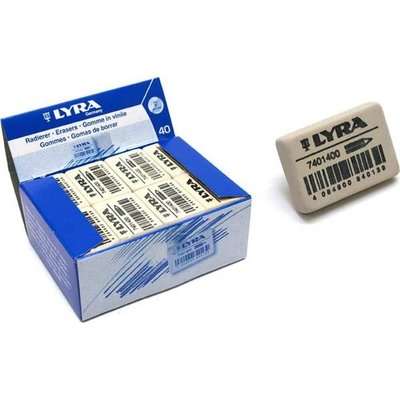 Lyra India Rubber Eraser Box (40 Pieces)