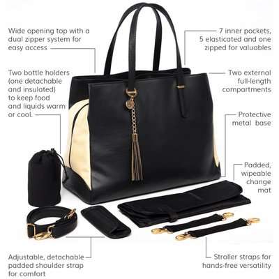 Baby Sense Mom & Baby Bag - Melaine Black