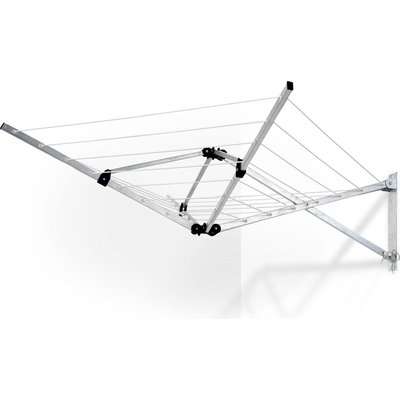 Mellerware Gale Wall Mounted, Powder Coated Washline with 16m Drying Space