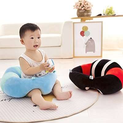 4AKid Plush Baby Chair (Blue & Green)