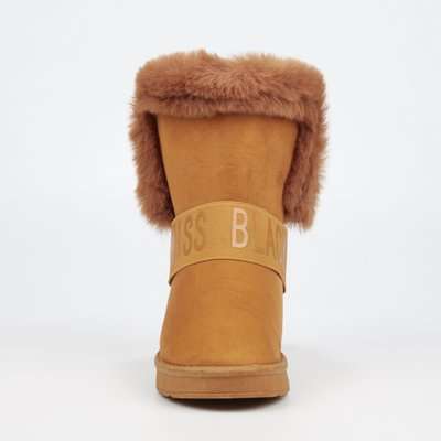 Miss Black Rae Slipper Boot (Tan)(5)