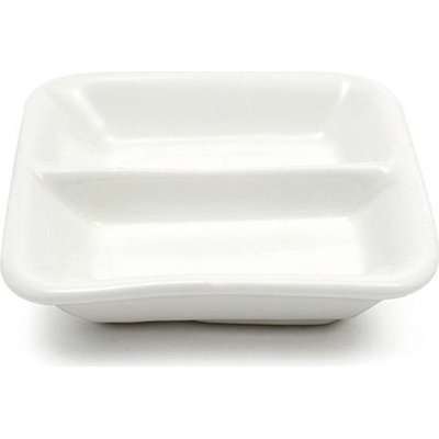 Maxwell & Williams White Basics Square Divided Sauce Dish (8cm)