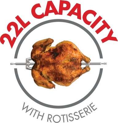 Bennett Read Air Fryer Oven With Rotisserie (22L)(Black)