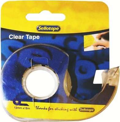 Sellotape Clear Tape with Dispenser (12mm x 15m)
