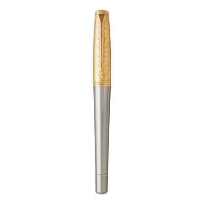 Parker Urban Premium Medium Nib Fountain Pen (Powered Aureate with Gold Trim)(Blue Ink) - Presented