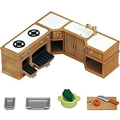 Sylvanian Families - Kitchen Stove Sink & Counter Set