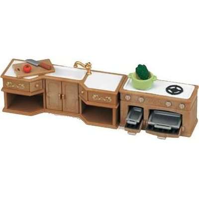 Sylvanian Families - Kitchen Stove Sink & Counter Set