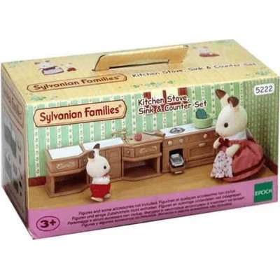 Sylvanian Families - Kitchen Stove Sink & Counter Set