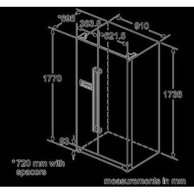Bosch 573L Side by Side Fridge / Freezer (Inox Easy Clean) - Use Coupon Code FESTIVEDEAL and Save R1
