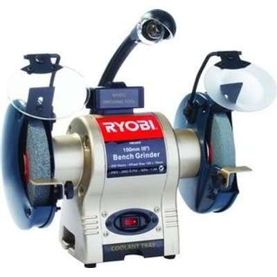 Ryobi Bench Grinder with Light & Wheel Dresser (150mm) (250W)
