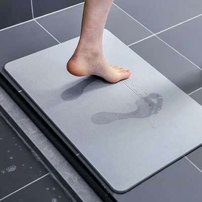 Diatomite Bath Mat (Grey)