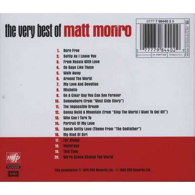 The Very Best Of Matt Monroe (CD, Imported)