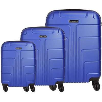 Marco Expedition 3 piece Luggage Set, High quality ABS (Blue )